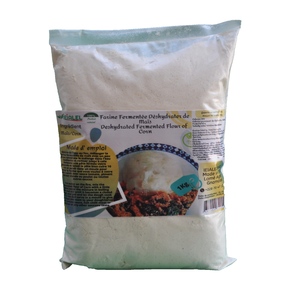 Amawo – Farine fermentée et déshydratée de Maïs – deshydrated fermented flour of corn